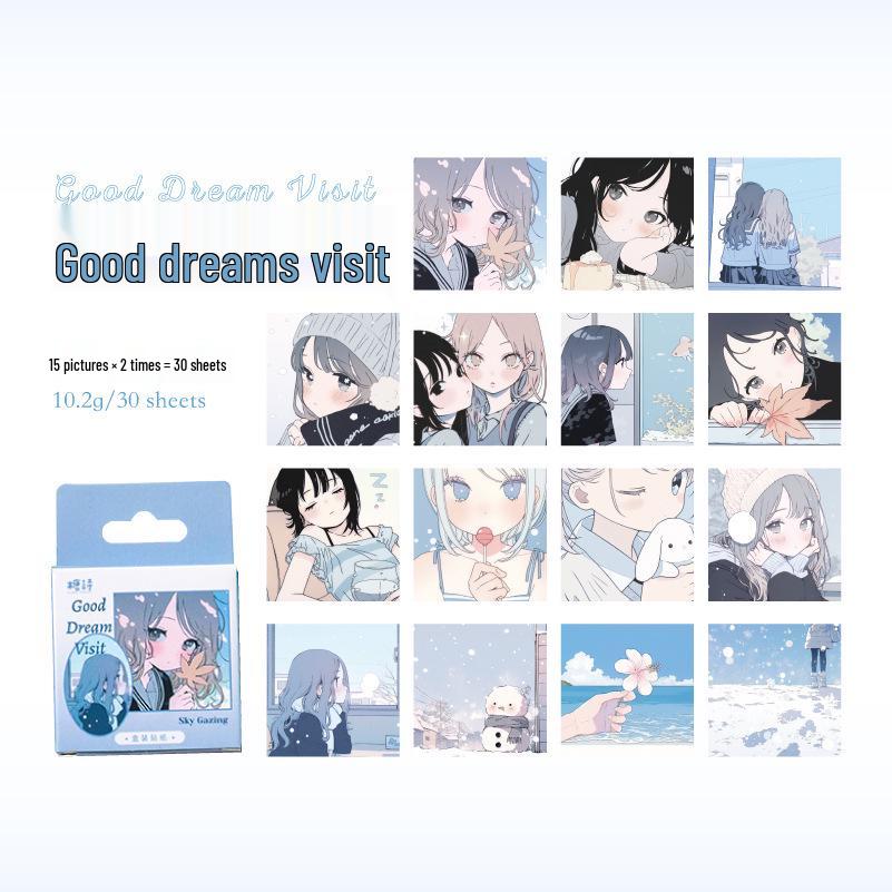 Sugar Poetry Dream Confession Stickers – Cute Cartoon Girl Journal DIY Adhesives