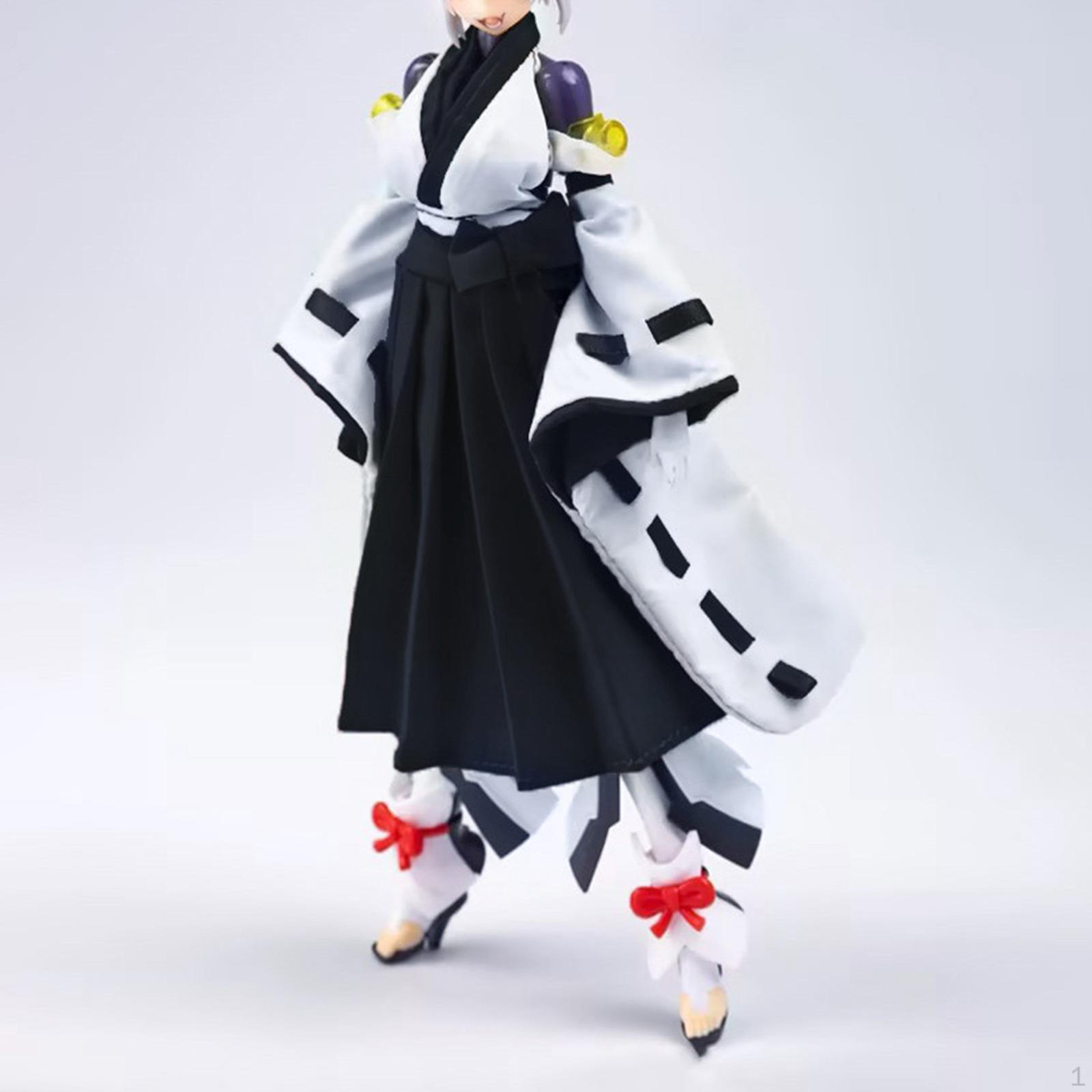 

1/12 Miko Miniature Action Figure, Ideal As A Gift, Versatile Costume, Fashion Accessory And чёрный