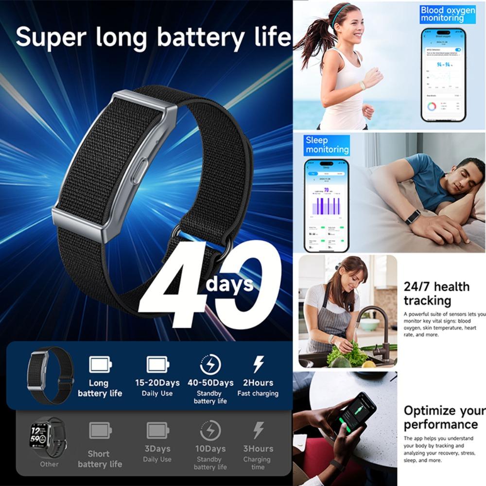 2026 New Smart Bracelet Sport Modes Heart Rate Blood Pressure Long Battery Life IP68 Waterproof Sleep Call Reminder Smart Watch