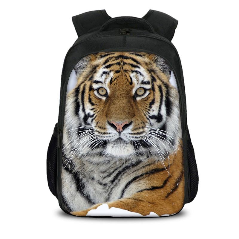 Nieuwe Tijger Dubbellaags Rugzak met Grote Capaciteit, Trendy Dierenprint, Beste Verjaardagscadeau voor Jongens en Meisjes op School