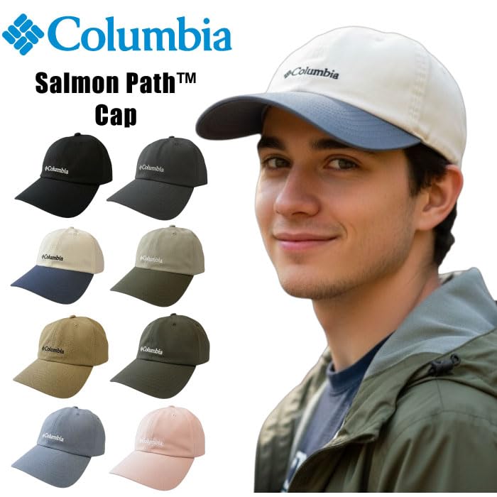 Columbia Lachs Pfad Kappe Logo UPF50 UV PU5771 - Stickerei, Omni-Shade, Schutz, Angeln, Camping,