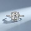 Starlight Row Moissanite Ring Platinum - Timeless Design Sparkling Jewelry for Perfect Confession