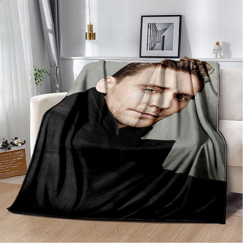 Tom Hiddleston Collage Plaid Actor Soft Plush Blanket,Flannel Blanket Throw Blanket for Living Room Bedroom Bed Sofa Picnic kids