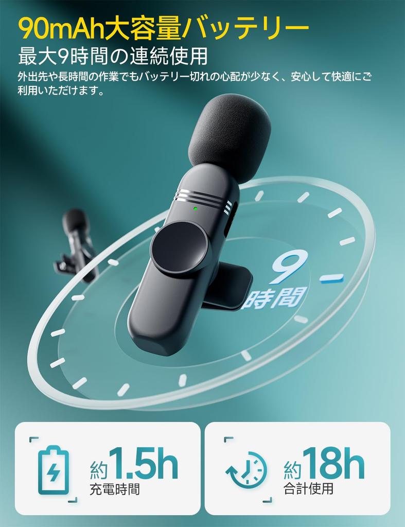 High Sensitivity and Functionality New for Zaahir Wireless Lavalier Compatible with Noise Audio Sound Instant SNR 30m Transmission 9 Hours of