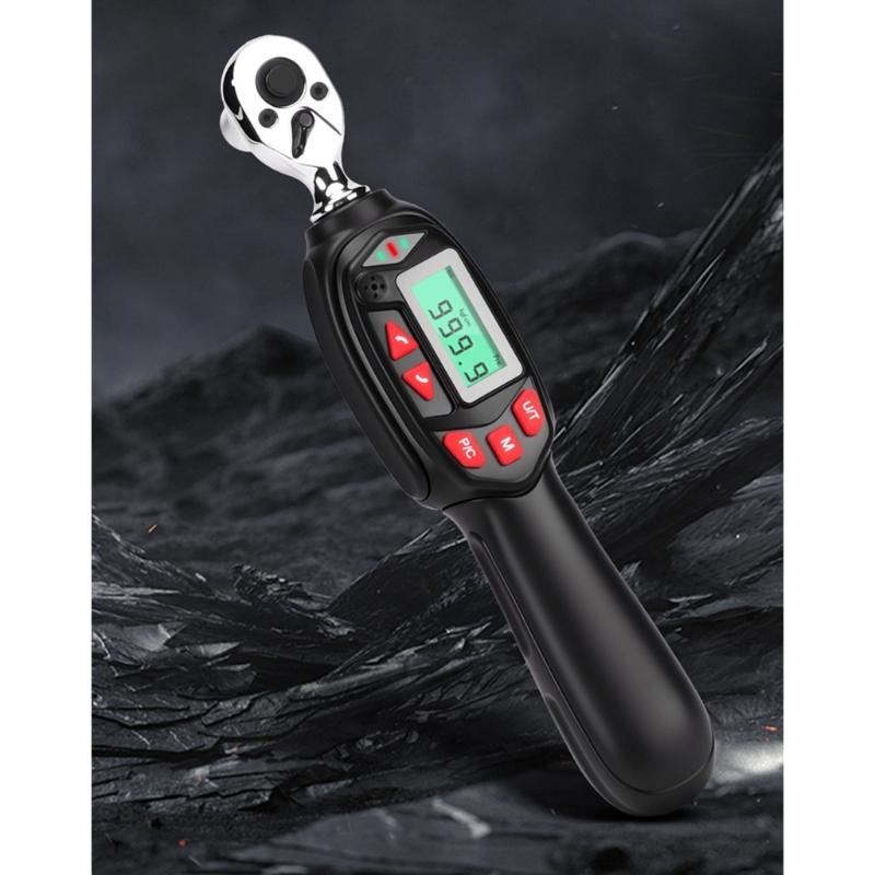 32pcs/set Torque Wrench Kit with Digital Display and Multiple Bit for Motorcycle Maintenance 1/4inch Drive Spanner