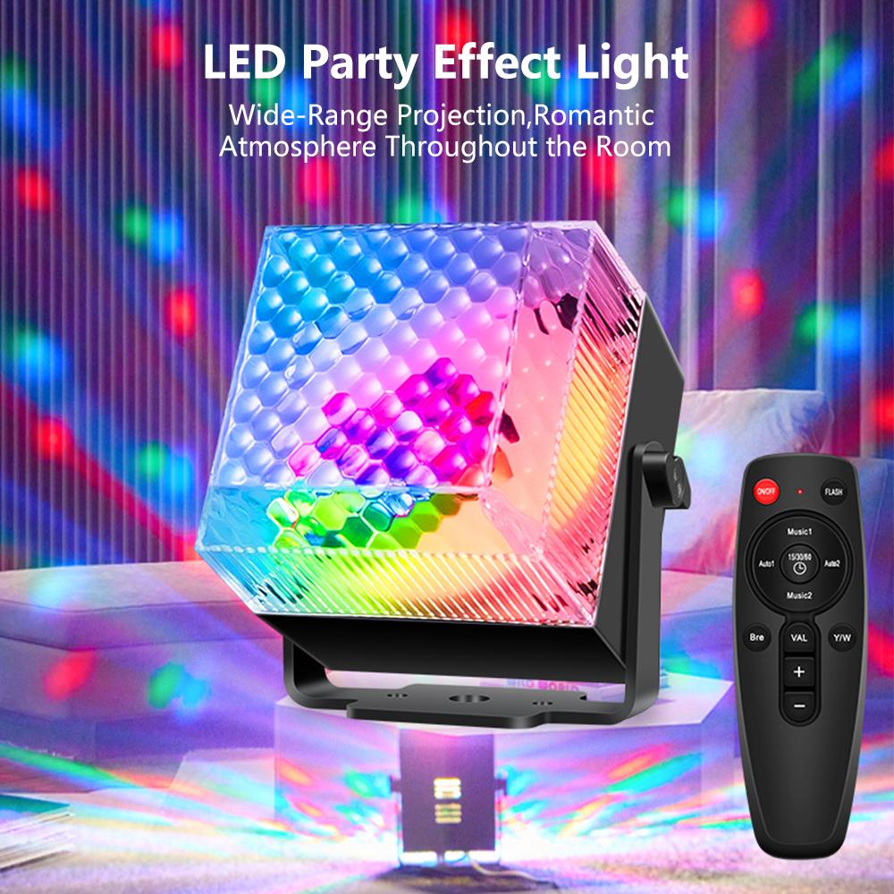 Disco Party Ball Night Light DJ Disco Light Sound Activated 6 Colors LED Light For Home Room Dance Parties