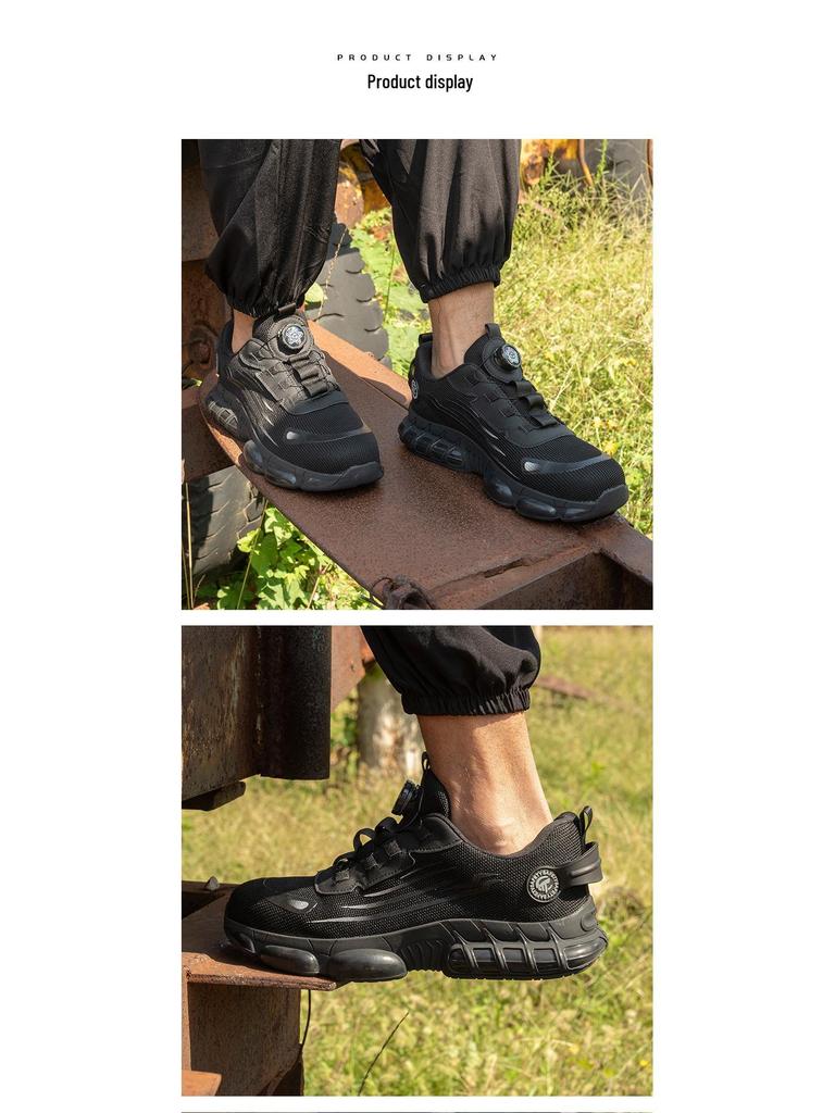 Men's Puncture-Resistant Fly-Knit Safety Work Shoes