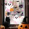 Removable Holiday Decor 2 Sheets Halloween Cartoon Ghost Window Cling, Spooky Decorative Decal Glass Sticker, Waterproof Static for Party Sticker
