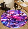 Tappeto Rotondo con Motivo KPop Demon Hunters, Tappetino da Interno/Esterno, per Picnic, Sala Giochi, Camera da Letto, Ufficio, Soggiorno, Tappeto Decorativo per la Casa, Regalo di Compleanno