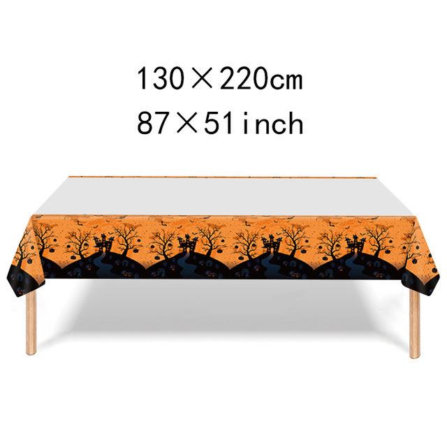 Halloween Character Waterproof PE Tablecloth for Indoor Party Decoration