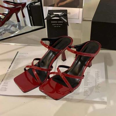 Fashion Women Slippers 2024 Summer New Fashion Open Toed Elegant Dress Shoes Ladies High Heel Outdoor Slippers Female Zapatos Mujer