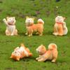 Micro  Landscape  Decoration Akita Dog-shaped Diy Succulent Creative Bonsai Resin Small Decoration
