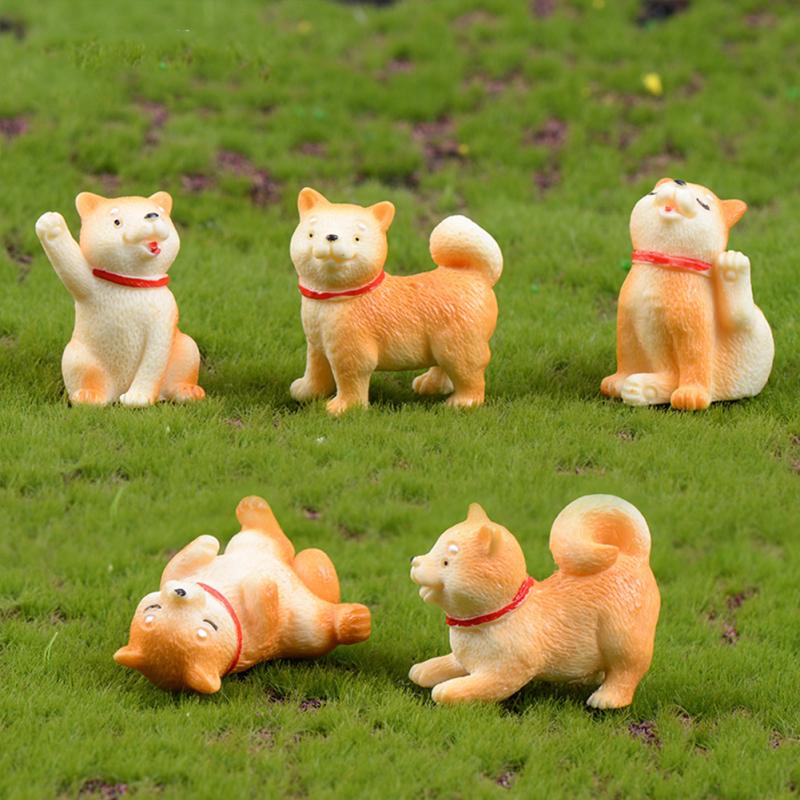 Micro  Landscape  Decoration Akita Dog-shaped Diy Succulent Creative Bonsai Resin Small Decoration