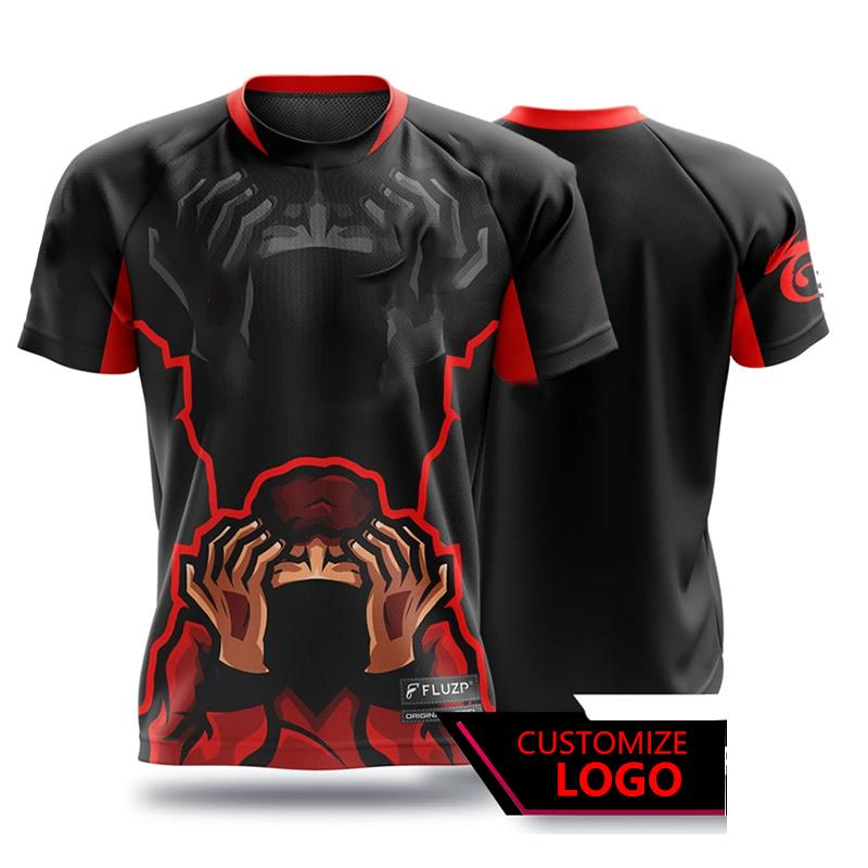 

Летняя футболка с принтом 3D Game Wear Мужская быстросохнущая Esports с коротким рукавом Модные футболки для мальчиков Большие топы для фитнеса 6XL серый