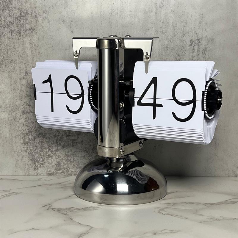 European Retro Flip Clock: Simple Desktop & Wall Design