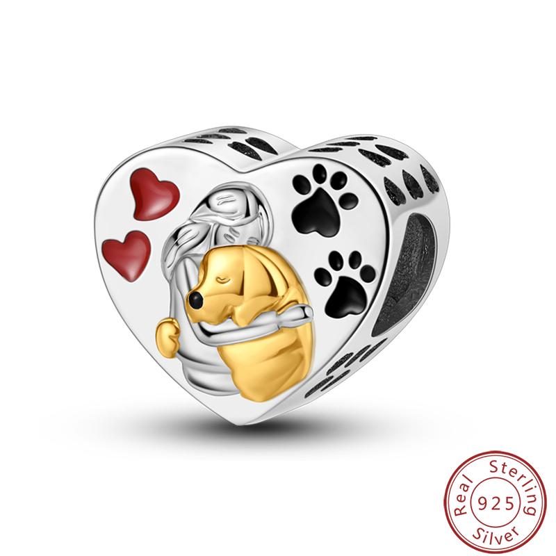 Cute Cat And Dog Series Copper Moon Butterfly Paw Print Charms 3Mm Diy Fine Jewelry Gifts Making