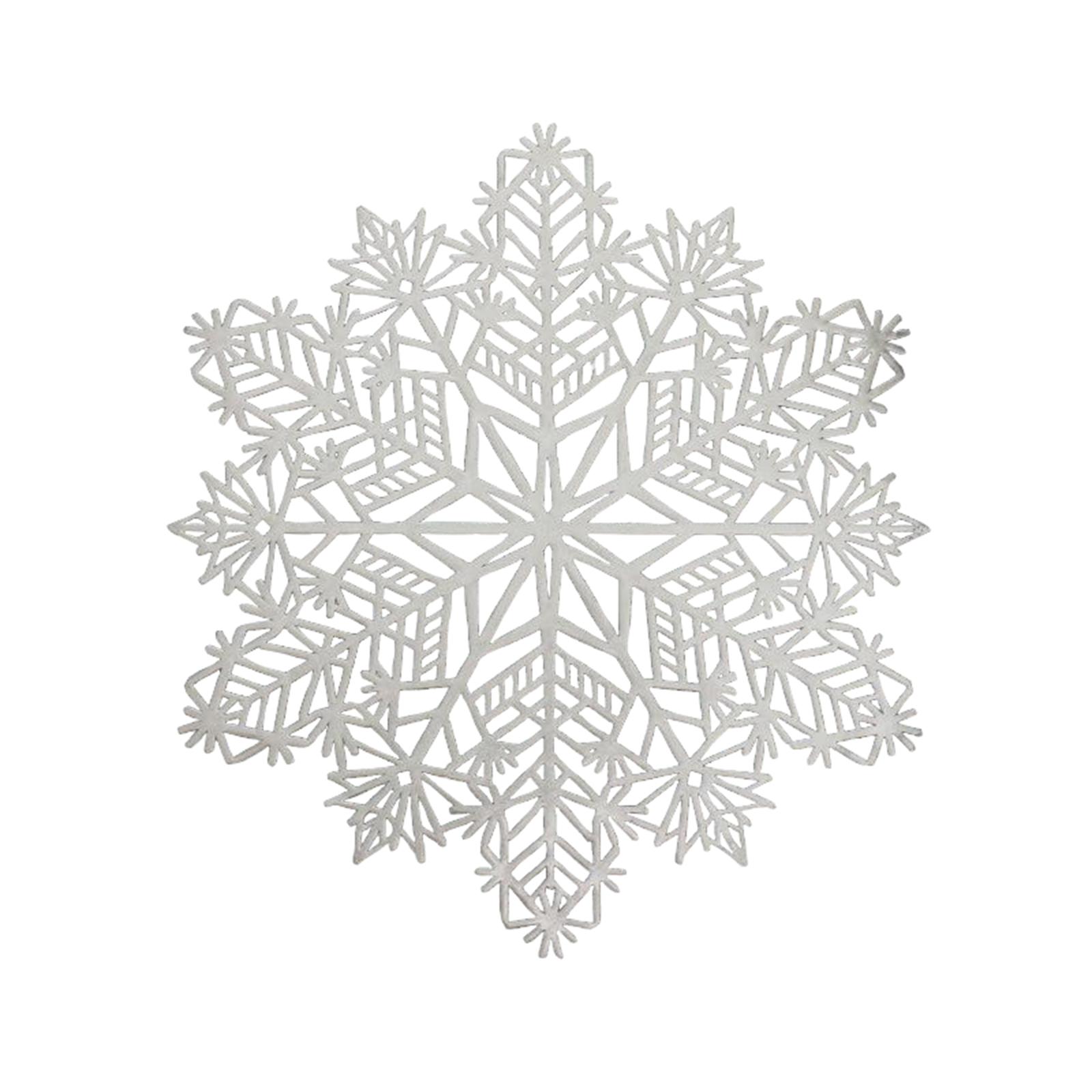 

Снежинка Холлоу ПВХ Бронзовый Столовый Мат Подставка для Кружки для Кофейных Столиков Посуда Подставки для Чашек Рождественское Украшение Кухонные Аксессуары One Size серебряный