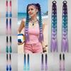 2Pcs Lantern Braid Bubble Jumbo Braid Colorful Braided Ponytails Long Twist Braid Bulk  Daily