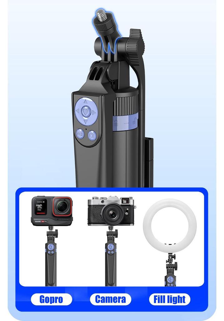 Multifunktionaler Bluetooth Selfie-Stick & Stabilisator: 360° Drehung, Anti-Wackeln, Live-Streaming-Halterung für Mobiltelefone