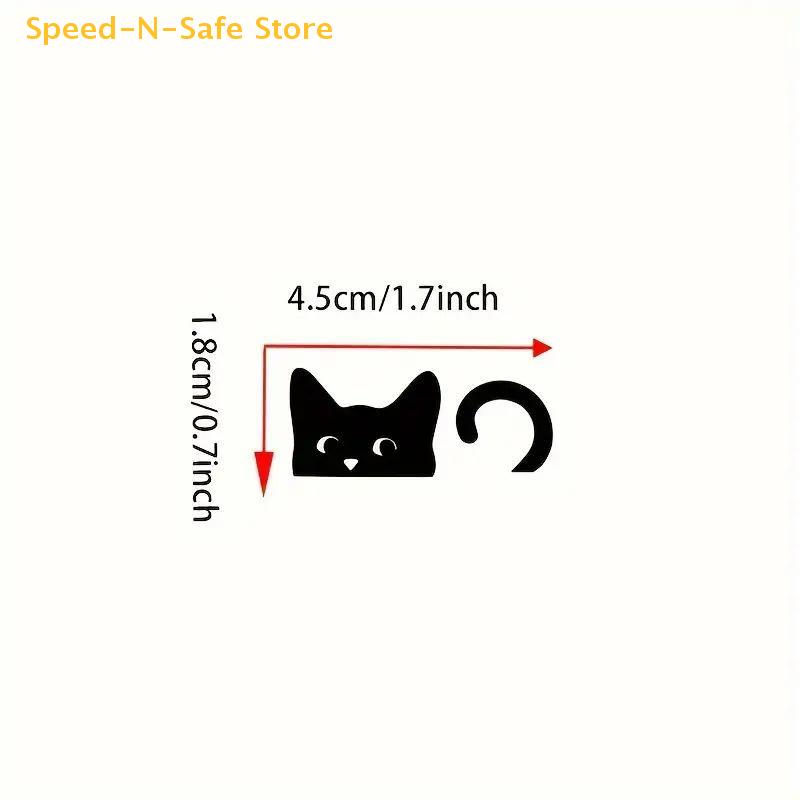 Cute Car Rearview Mirror Sticker Waterproof Vinyl Decal Easy Application Auto Exterior Decoration for Cat Fans