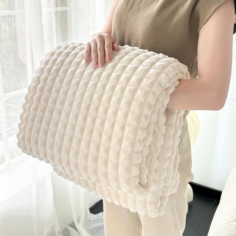 Ganzjahres Karom Flanell Decke Weich Leicht Kunst Kaninchenfell Überwurf für Sofa Bett Einzel Doppel Warm Plüsch Bettüberwurf