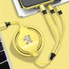 1Pcs Car Mounted Telescopic Three in One Mobile Phone Charger For Peugeot 308 408 508 RCZ 208 3008 2008 206 207 108 406 407 408 206 207 208 306 307
