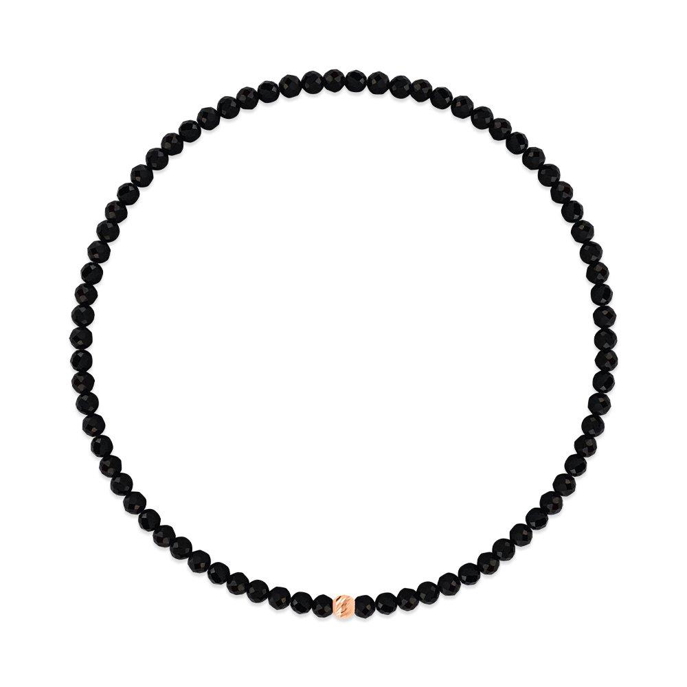 

[Bnbgold] 14K/18K Petite Cut Ball Black Spinel Wish Bracelet Chb41120 14K yellow gold