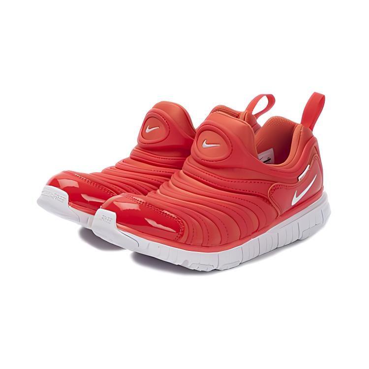 Nike Dynamo Free Slip Resistant Cushioning Kids Lifestyle Shoes White Orange Children Aged 3 7 Years Old 343738-803