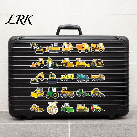 Waterproof PVC Graffiti Stickers 50PCS Engineering Vehicle Stickers, Construction Truck Reward for Teachers Decals, Colorful DIY Craft Supplies
