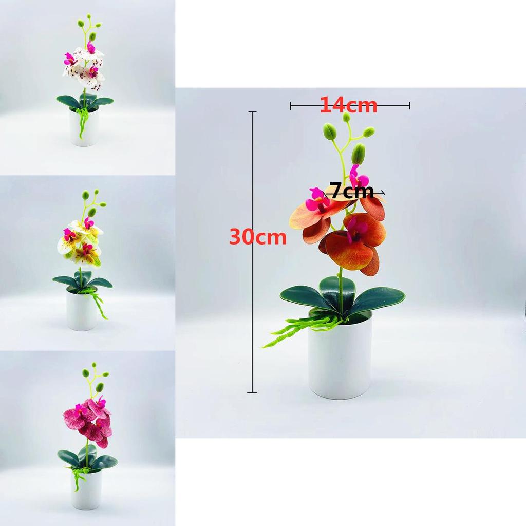 Butterfly Orchid Faux Plant With Injection Molded Pvc For Office And Living Room