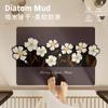 Cute Wind Half An Acre Flower Field Bathroom Door Absorbent Floor Mat, Bathroom Diatom Mud Floor Mat Non-Slip Foot Mat Household