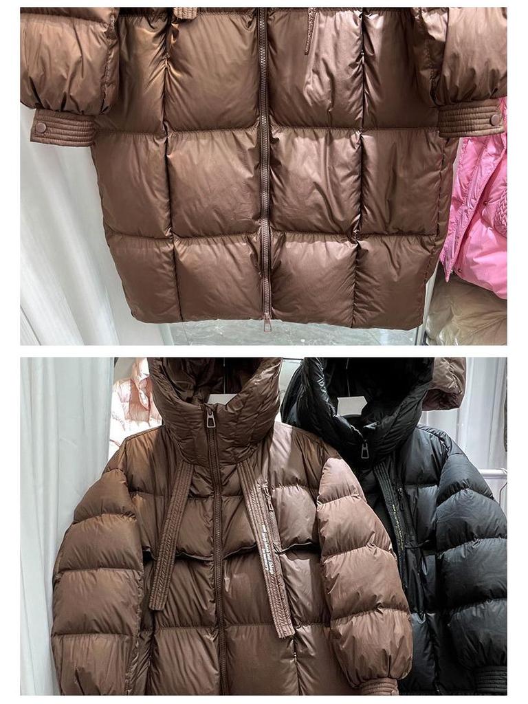 Women's Long Over-the-Knee Korean Style White Duck Down Jacket - Plus Thick, Warm, Loose Fit (2025)