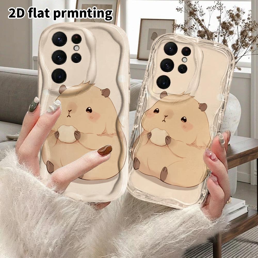 Phone Case: 2D Flat Samsung Galaxy A34 A35 M05 M06 S20 S22 S21 FE Plus 5G Protective Case, Couple Style, Cute Capybara, Christmas and Halloween Gift