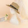 Summer Beach Hat Women's Flat Top Small Gift Hat Breathable Sun Protection Hat Grass Woven Retro