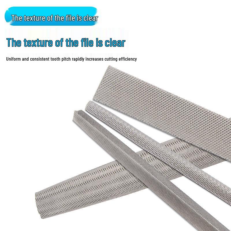High Carbon Steel File Set: Triangle, Flat, Semi-circular Files for Woodworking and Metal Grinding