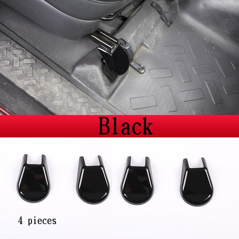 ABS carbon fiber/Black Car Front Seat Base Cover Protection Trim Stickers For Toyota FJ Cruiser 07-21 Car Accessorie