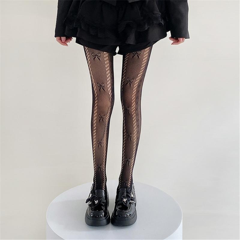 Patterned Fishnet Stockings Leggings,Highs Waist Tights Stockings for Women,Fishnets Thigh Highs Stockings Pantyhose