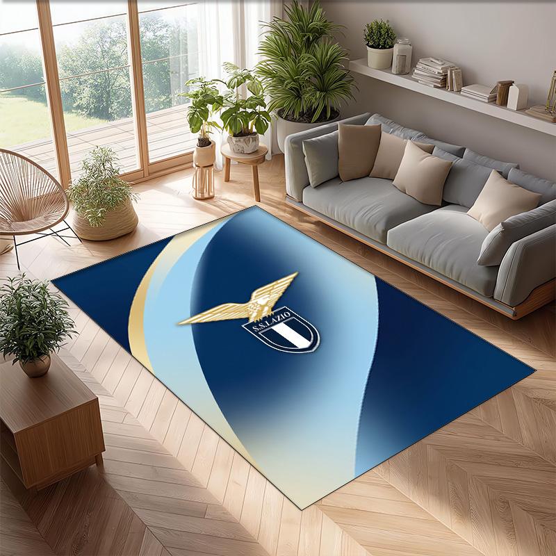 Lazio FC Fußball Muster Weicher Teppich Nicht Rutschender Indoor Boden Teppich Sport Dekor Matte für Schlafzimmer