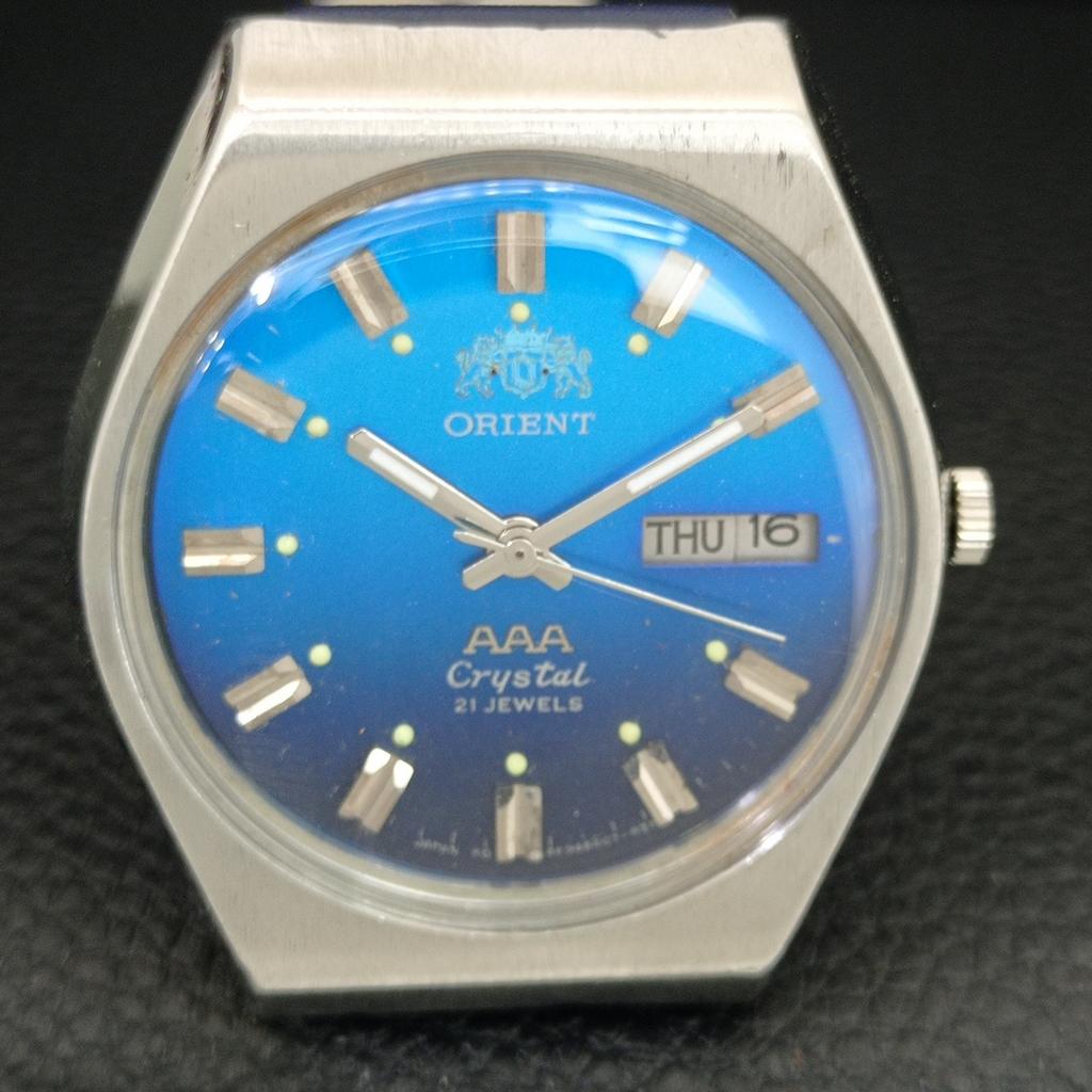 JAPAN VINTAGE ORIENT AAA CRYSTAL AUTOMATIC MENS ORIGINAL DIAL WATCH A707764-1