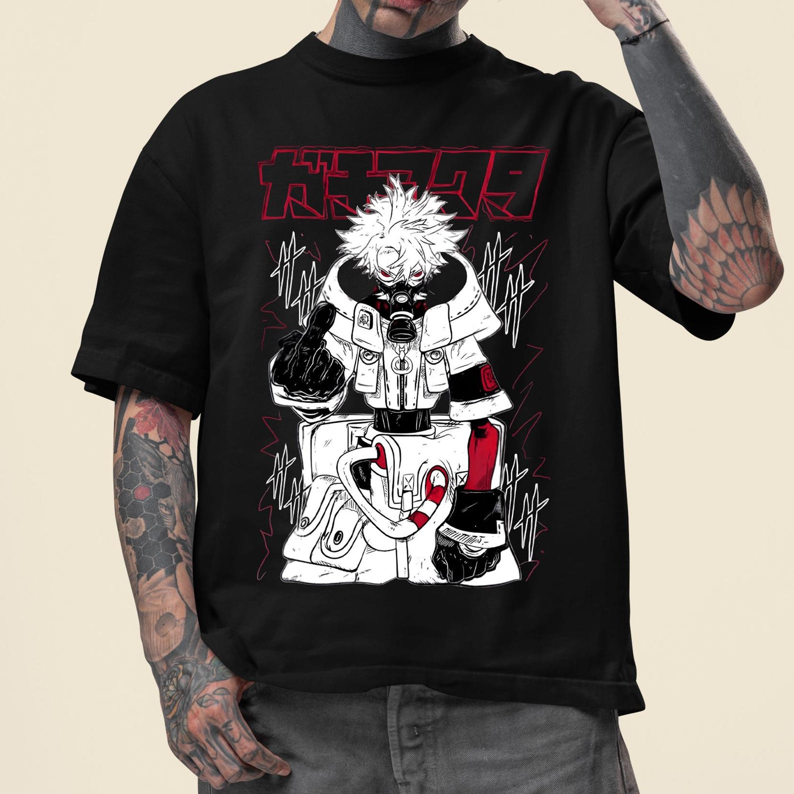 Anime Shirt Streetwear, Manga Inspired Graphic Tee, Unisex Heavy Cotton Gift M