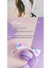 Sky Blue Cat Ear Bluetooth Headphones with Breathing Light