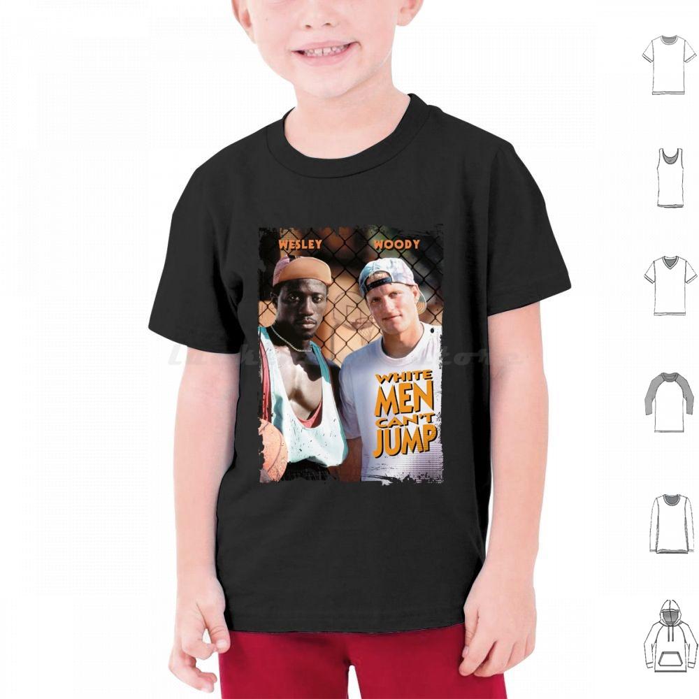 T-shirt White Men Cant Jump Cotone Uomo Donna Stampa Fai da te White Men Cant Jump Film di Pallacanestro Vintage Film anni '90 Nostalgia anni '90