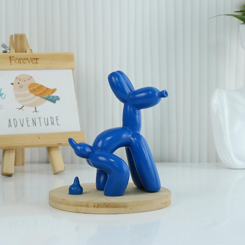Resin Balloon Poop Dog Sculpture Decoration Creative Living Room Bedroom Wine Cabinet Cartoon Animal Simple Modern Decorative So