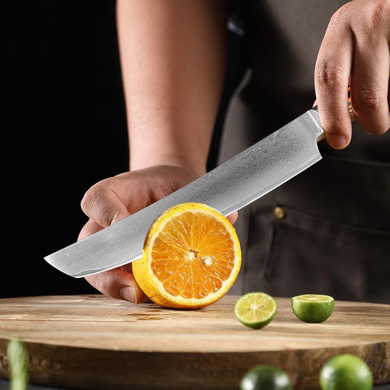 6 Inch Utility Knife Damascus Steel Kitchen Slicer Knives For Meat Fruit Vegetables Cook Accessories Chef Knives Cutter Tools