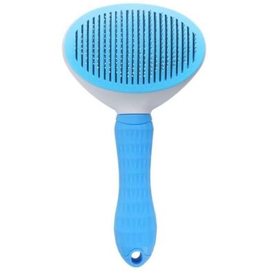 Pet Shop, Deshedding Comb for Dogs and Cats, Stainless Steel Grooming Brush, Automatic Brushes - Type Blue -A