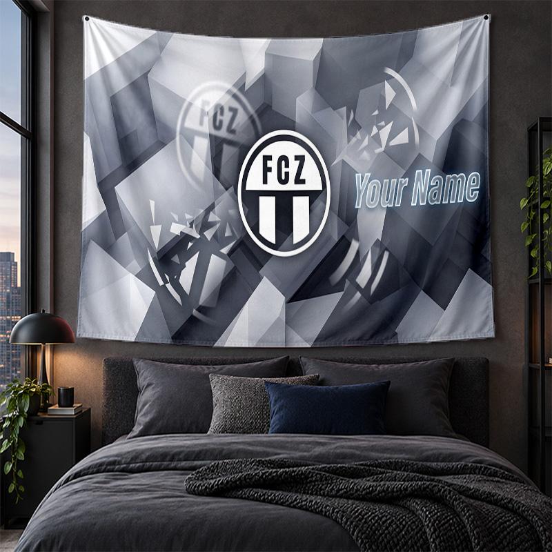 Personalized Tapestry Wall Hanging FC Zürich Pattern Art Background Cloth