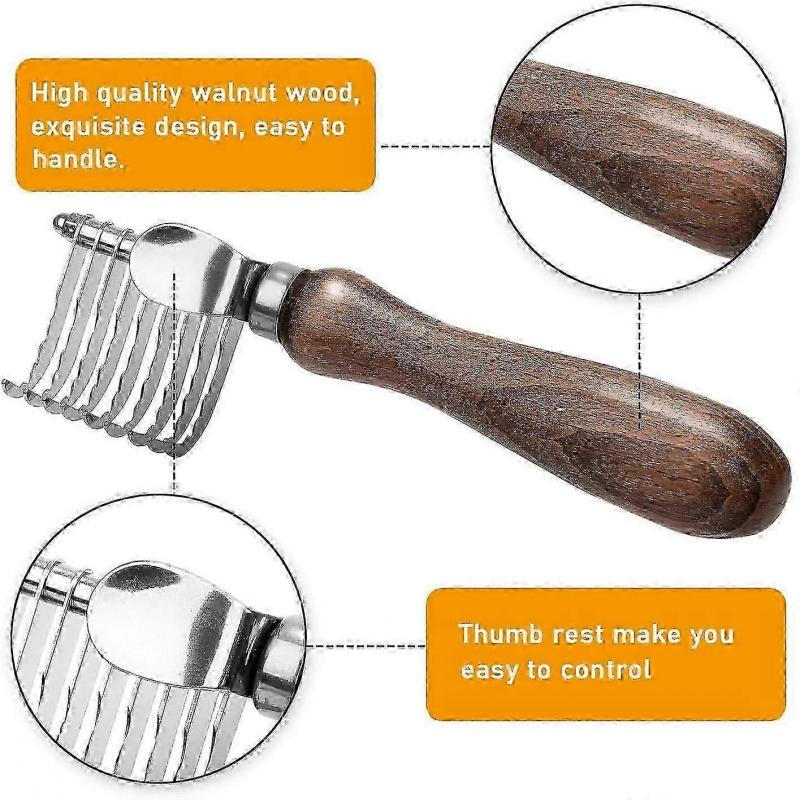 Pet Grooming Tool, Dematting Comb for Dogs and Cats with Safe Stainless Steel Blade for Long and Medium Hair