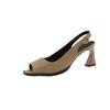 Fashion Genuine Leather Women Summer Sandals Fashion Peep Toe Women Shoes Shoes for Women High Heel Gladiator Ladies Shoes