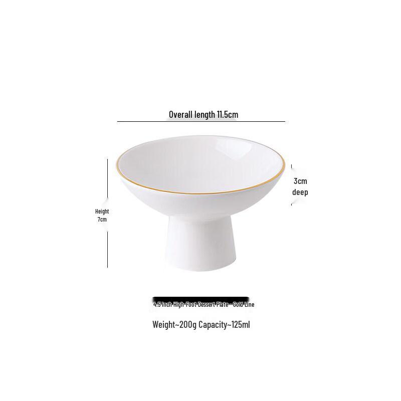 Zen Ceramic Elevated Snack & Dessert Plate