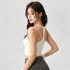 Pilates Yoga Vest Women's Gathering Skinny Covering Breasts Fitness Running Sports Underwear I-Type Vest Fitness